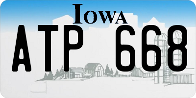 IA license plate ATP668