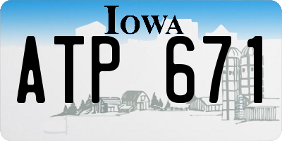 IA license plate ATP671