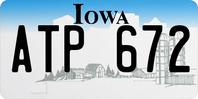 IA license plate ATP672