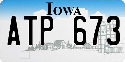 IA license plate ATP673