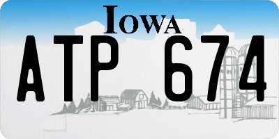 IA license plate ATP674