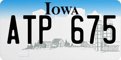 IA license plate ATP675