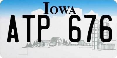 IA license plate ATP676