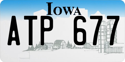 IA license plate ATP677