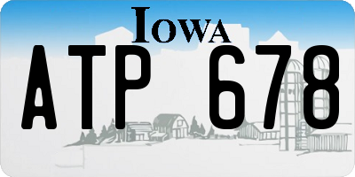 IA license plate ATP678