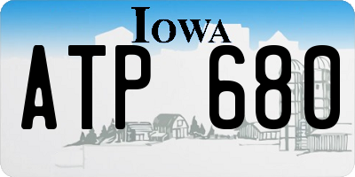 IA license plate ATP680