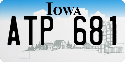 IA license plate ATP681