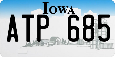IA license plate ATP685