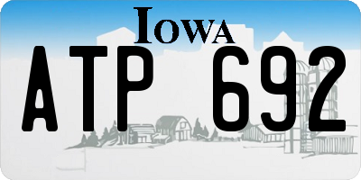 IA license plate ATP692