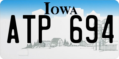 IA license plate ATP694
