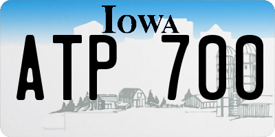 IA license plate ATP700