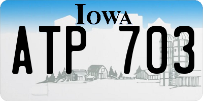IA license plate ATP703