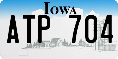IA license plate ATP704