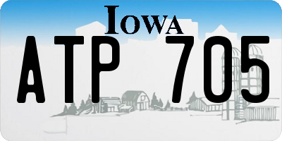 IA license plate ATP705