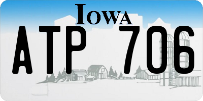 IA license plate ATP706