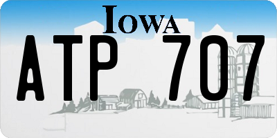 IA license plate ATP707
