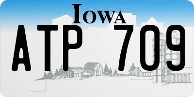 IA license plate ATP709