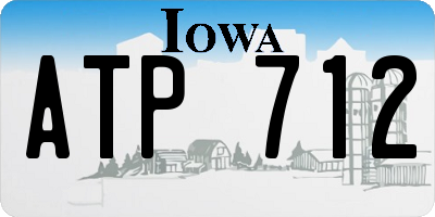 IA license plate ATP712