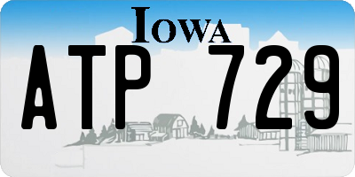 IA license plate ATP729