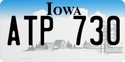 IA license plate ATP730