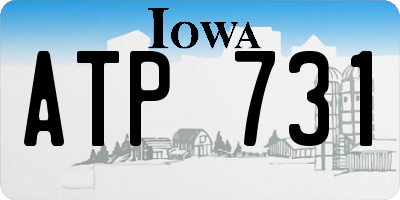 IA license plate ATP731