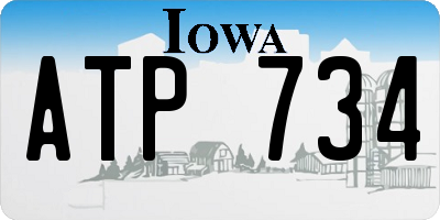 IA license plate ATP734