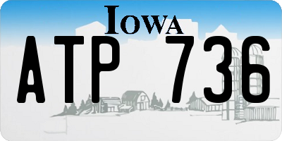 IA license plate ATP736