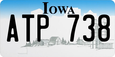 IA license plate ATP738