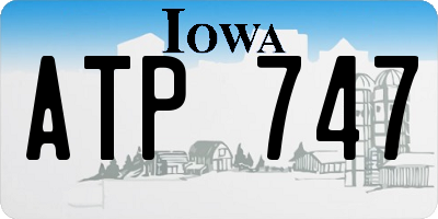 IA license plate ATP747