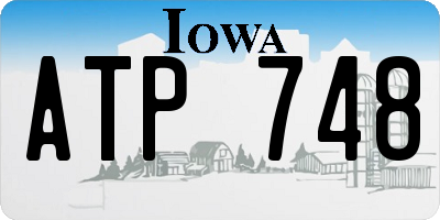 IA license plate ATP748