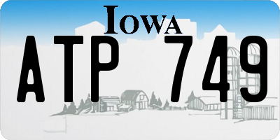 IA license plate ATP749