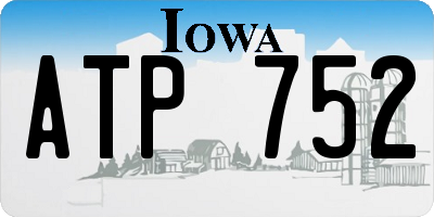 IA license plate ATP752