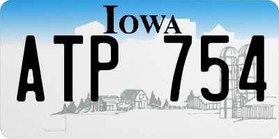 IA license plate ATP754