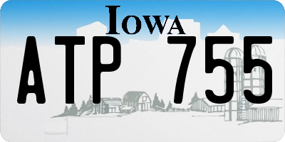 IA license plate ATP755