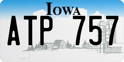 IA license plate ATP757