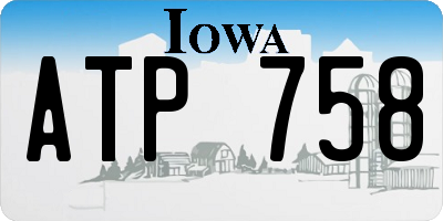 IA license plate ATP758