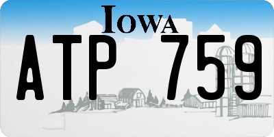 IA license plate ATP759