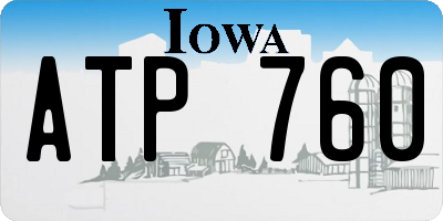 IA license plate ATP760