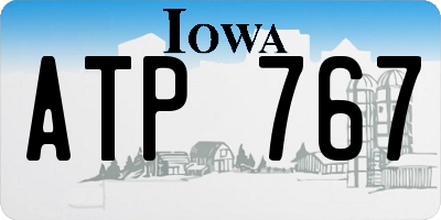 IA license plate ATP767
