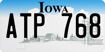 IA license plate ATP768