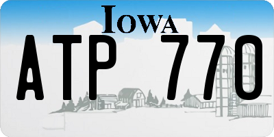 IA license plate ATP770