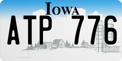IA license plate ATP776