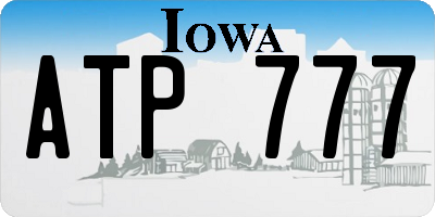 IA license plate ATP777