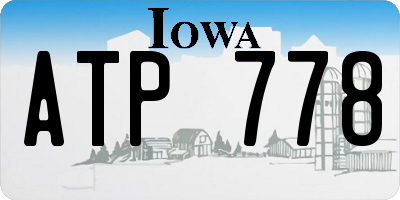 IA license plate ATP778