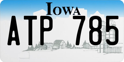 IA license plate ATP785