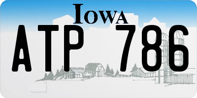 IA license plate ATP786