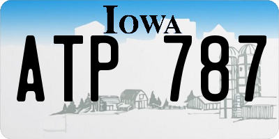 IA license plate ATP787