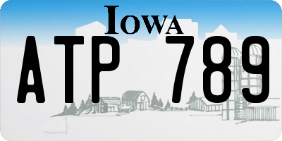 IA license plate ATP789