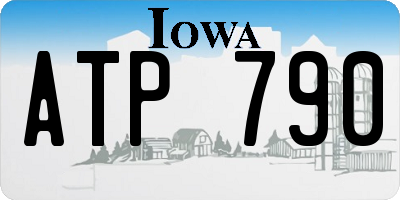 IA license plate ATP790
