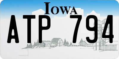 IA license plate ATP794